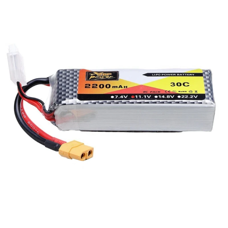 ZOP Power 3S RC LiPo аккумулятор 11 1 В 2200 мАч 30C для радиоуправляемого самолета вертолета