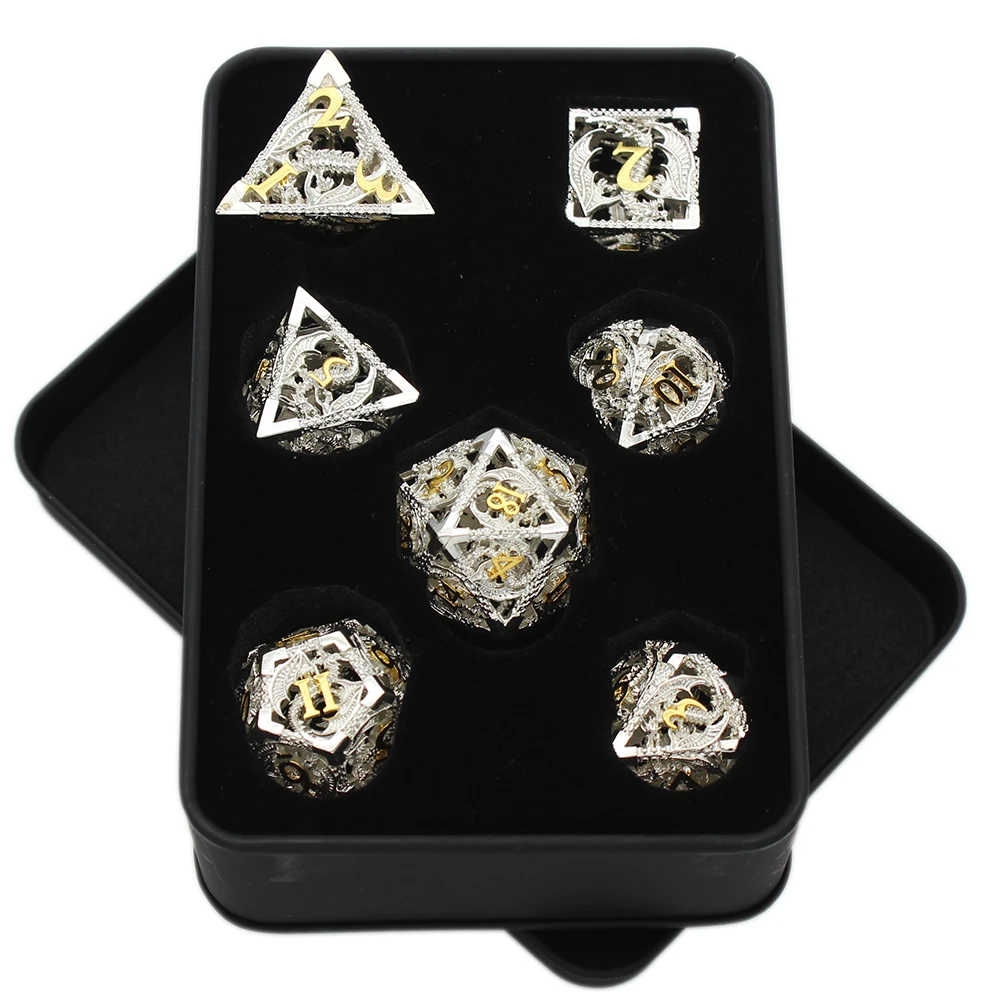 2022 полые металлические игральные кости новые летающего дракона D &amp 7 шт. набор