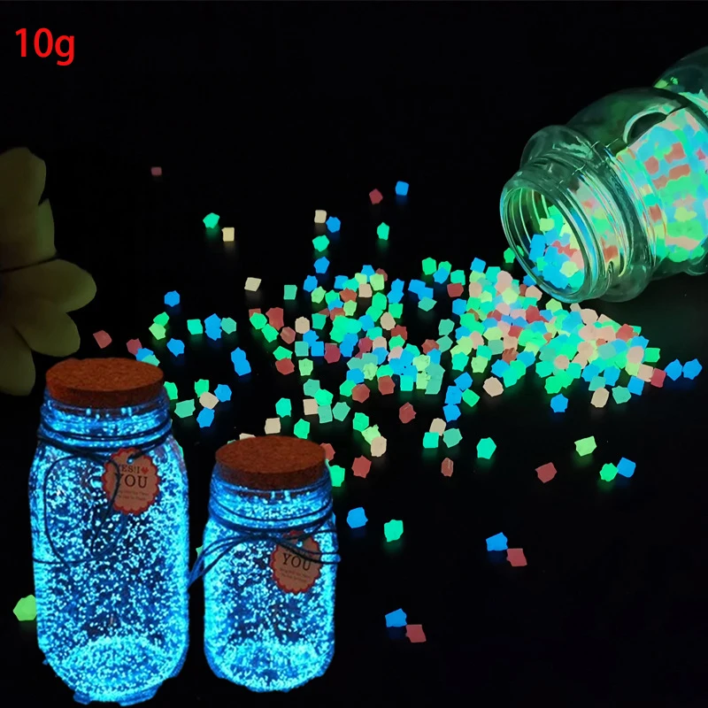 Luminous Sand Stones Glow In Dark Garden Park Road Pebbles Aquariums Fish Tank Decoration Stone Sands Ornament for Party Home