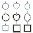 1 шт. смешанные стили геометрические круглые квадратные искусственные фото-медальон с памятью подвеска плавающий медальон кулон для ожерелий ювелирные изделия