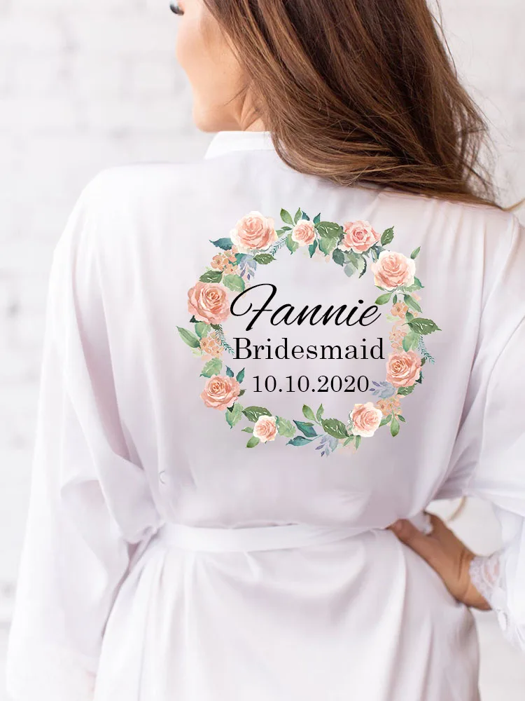 Халат кимоно для матери невесты и подружки Свадебный банный халат на