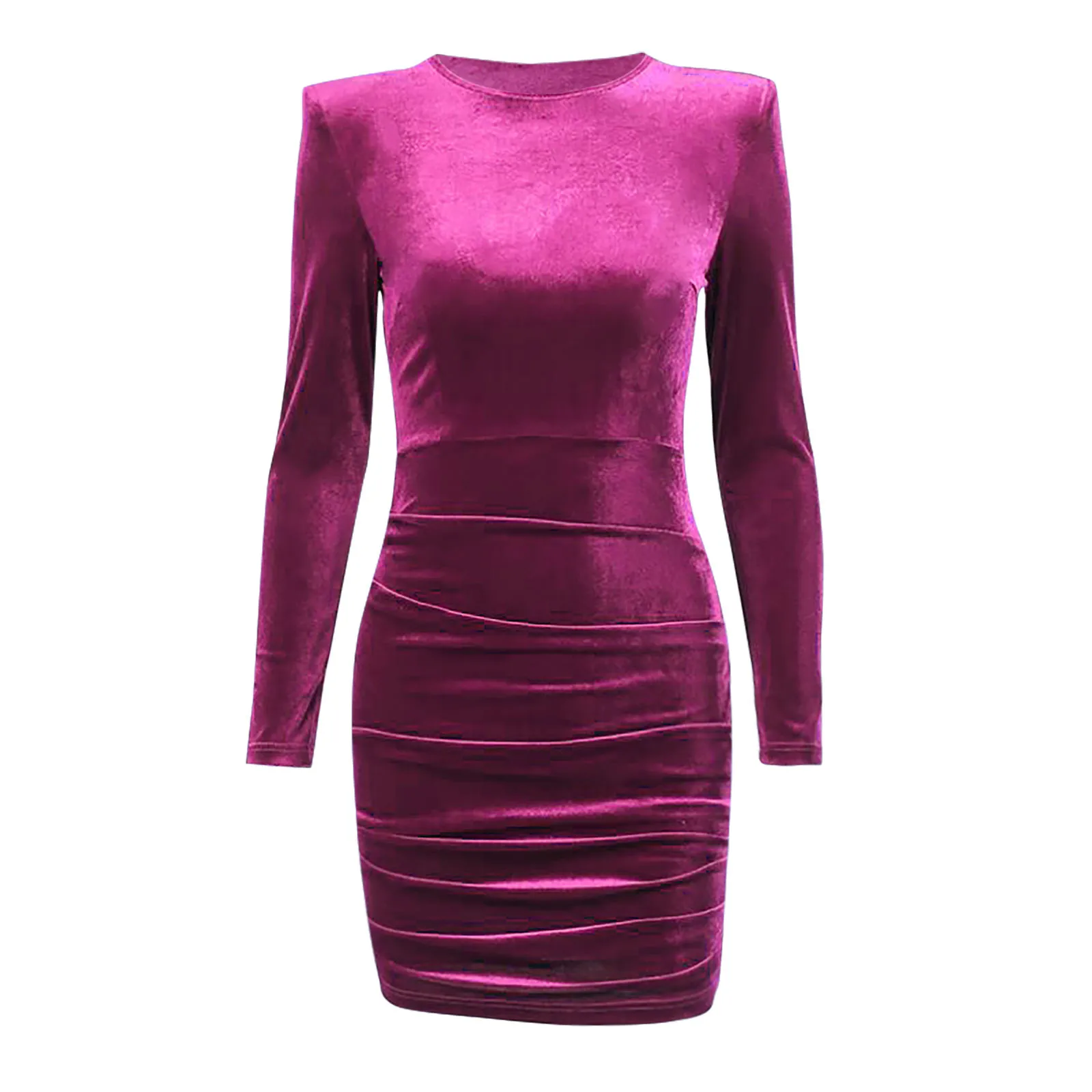 

Autumn Winter Women Small Crowd 2021 Mid Waist O-Neck Dress Autumn Winter Fashion Dress Simple Fashion Slim Women Temperament
