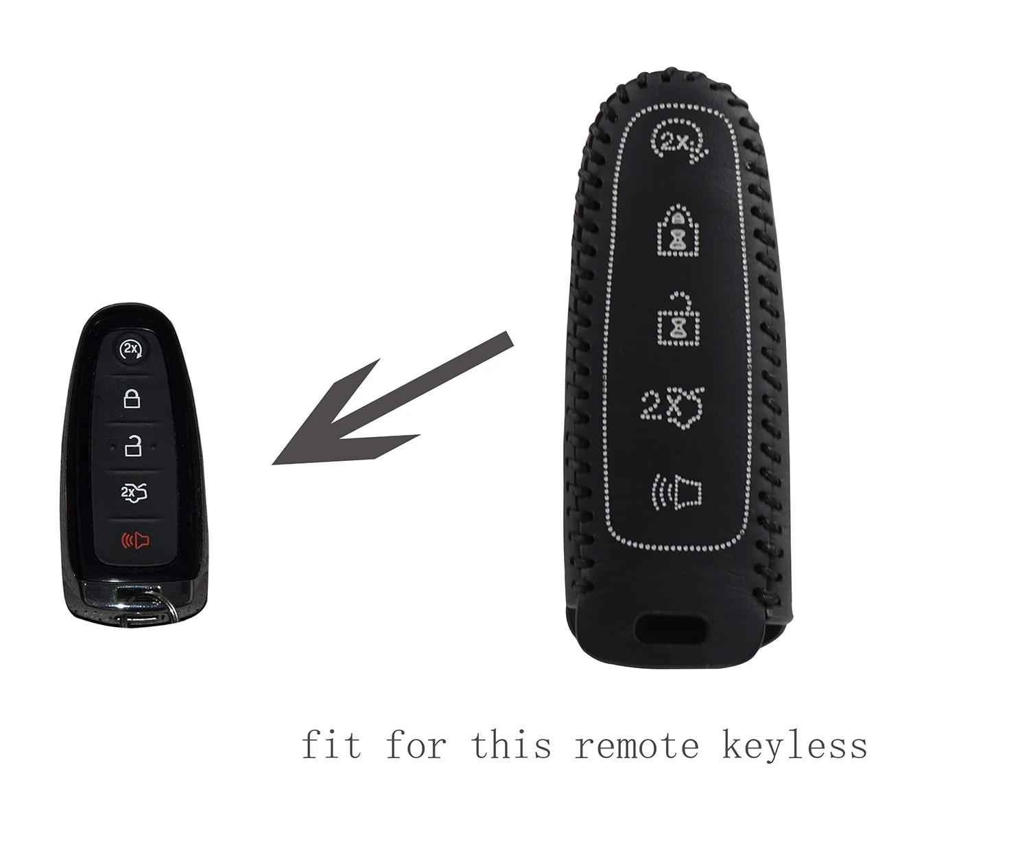 Чехол для брелка с ключом из натуральной кожи дистанционным управлением Ford Explorer 5