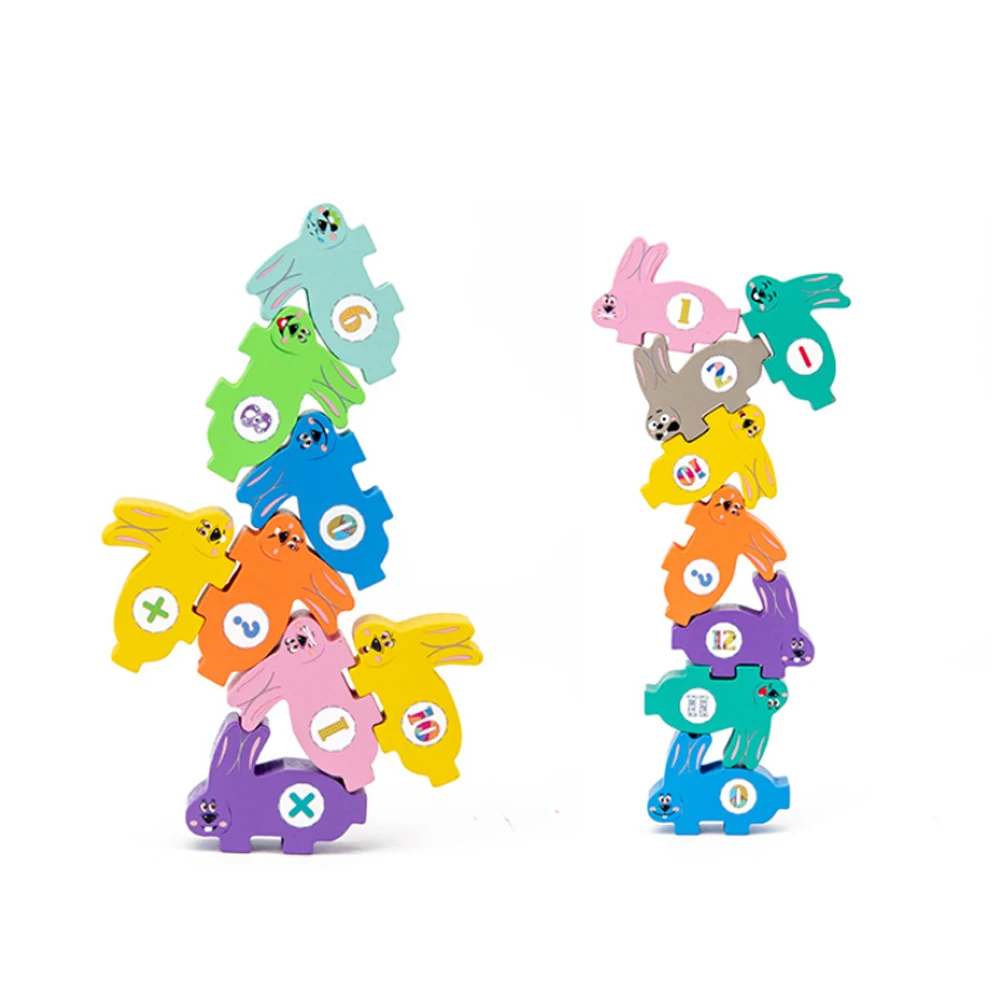 

Rabbit Building Block Balance Game Stacking High Wooden Kid Intelligence Toys Christmas And New Year Children'S Gifts