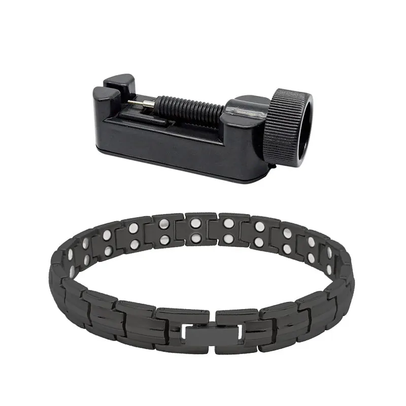Add tool MBT073B Escalus мощный 3000+ Гаусс Магнитный терапевтический браслет-артрит облегчение боли и карпальный туннель-черный титановый браслет для здоровья - Metal Color: Add tool MBT073B
