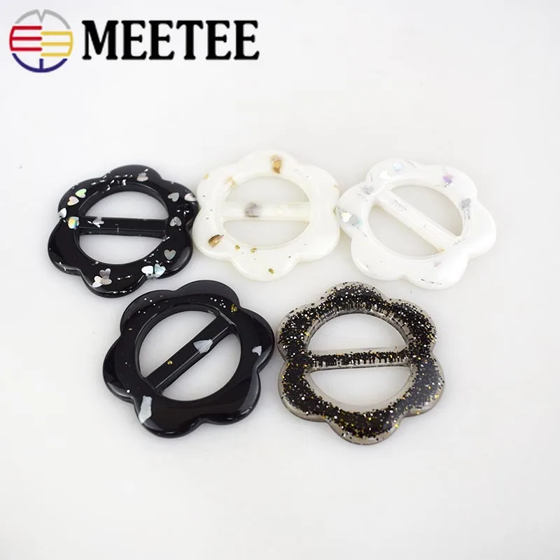 Пряжка Meetee трехскользящая из смолы для шарфа 10 шт. 25/30 мм пряжка украшения талии