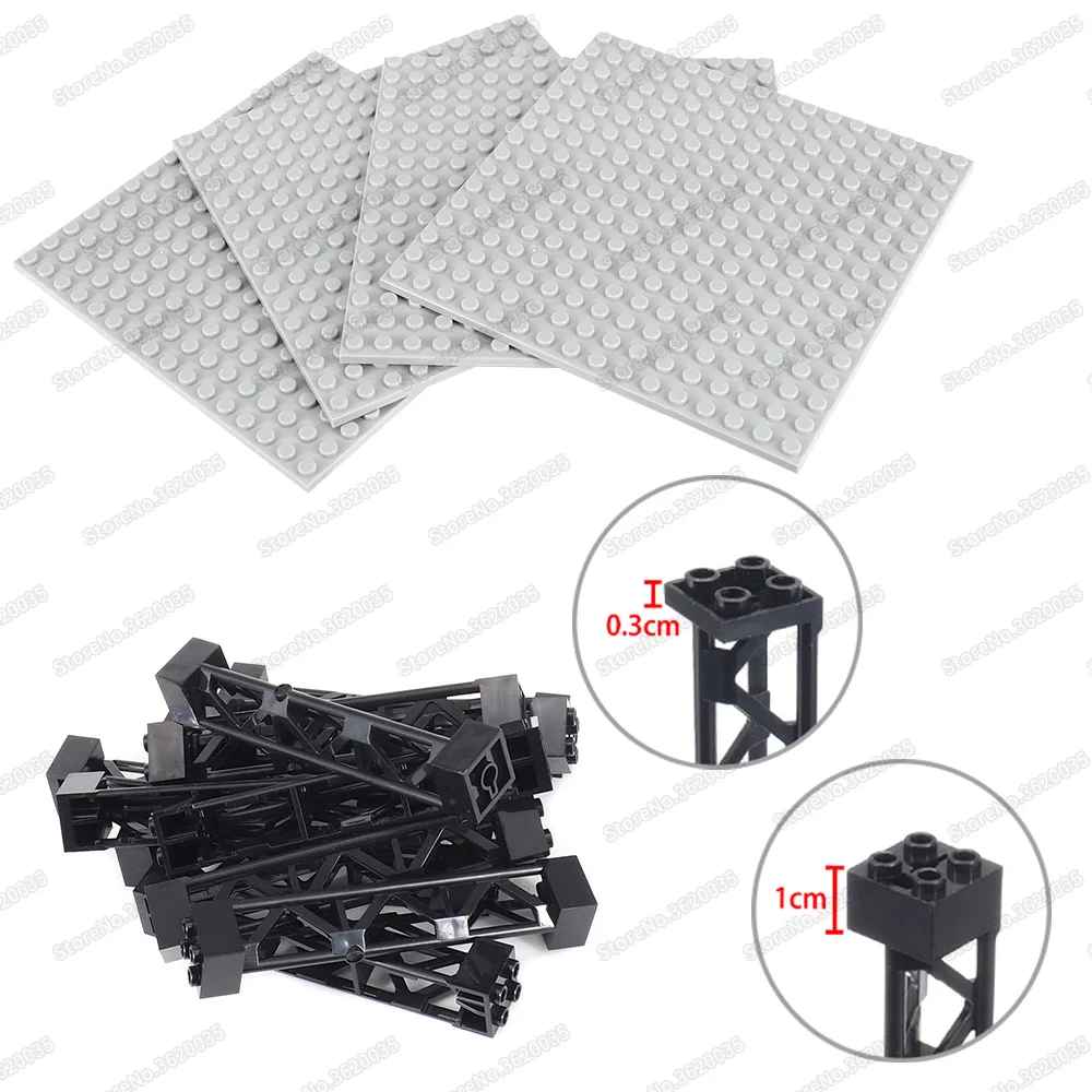 Полка-конструктор нижняя пластина 16x16 точек сборка Moc военные фигурки модель для