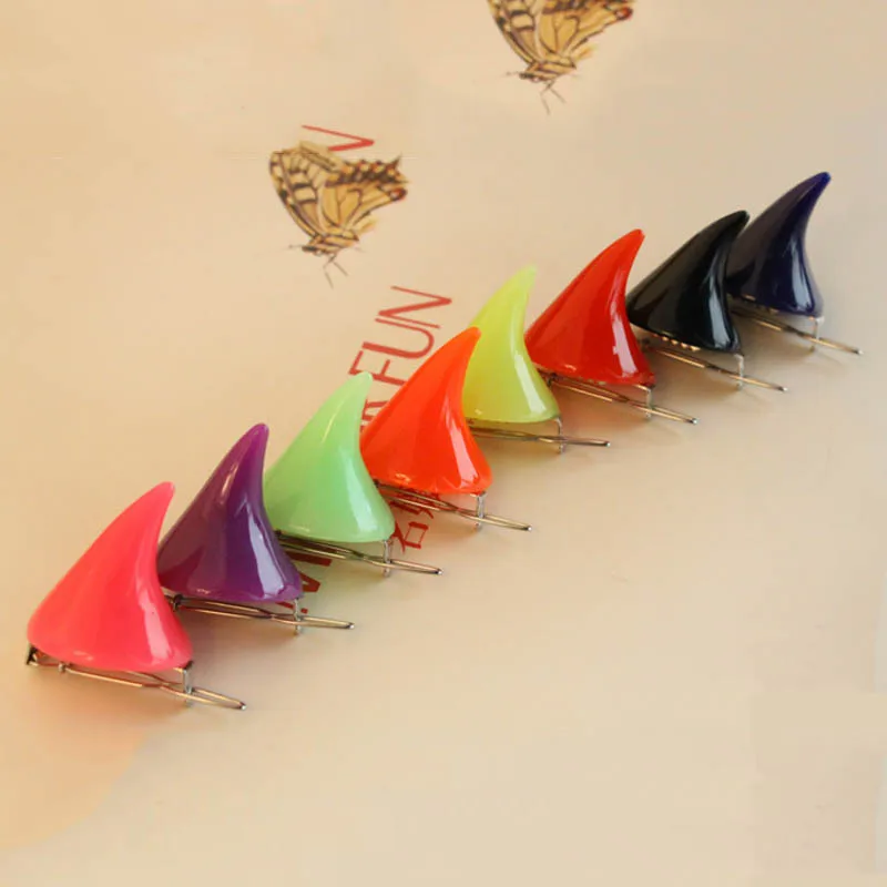 Милые рога для девочек заколка волос в готическом стиле маленький дьявол яркие