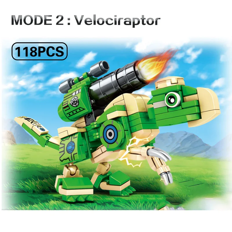 Робот трансформер SEMBO 6 в 1 строительный блок городской меча динозавр рай