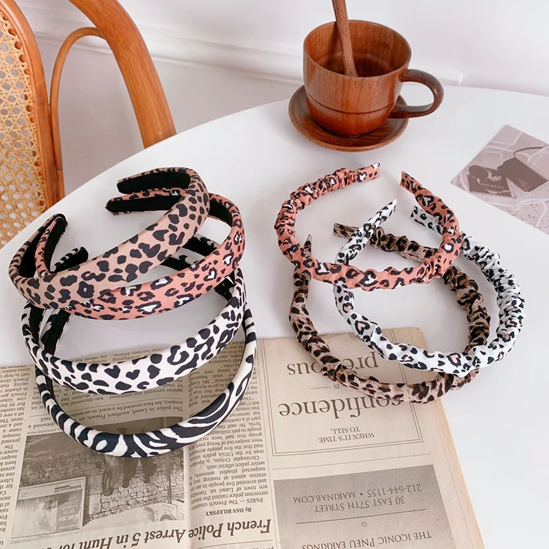 

Ободок для волос в корейском ретро-стиле, элегантная леопардовая лента для волос, аксессуары, украшения для волос