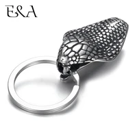 stainless steel animal vintage key chain for jewelry making accessories men lobster clasps findings egale lion skull snake wolf