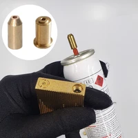 2pcslot gas refill copper brass nozzle adapter flint steel wheel for dupont l2gatsby grinding wheel lighter repair accessory
