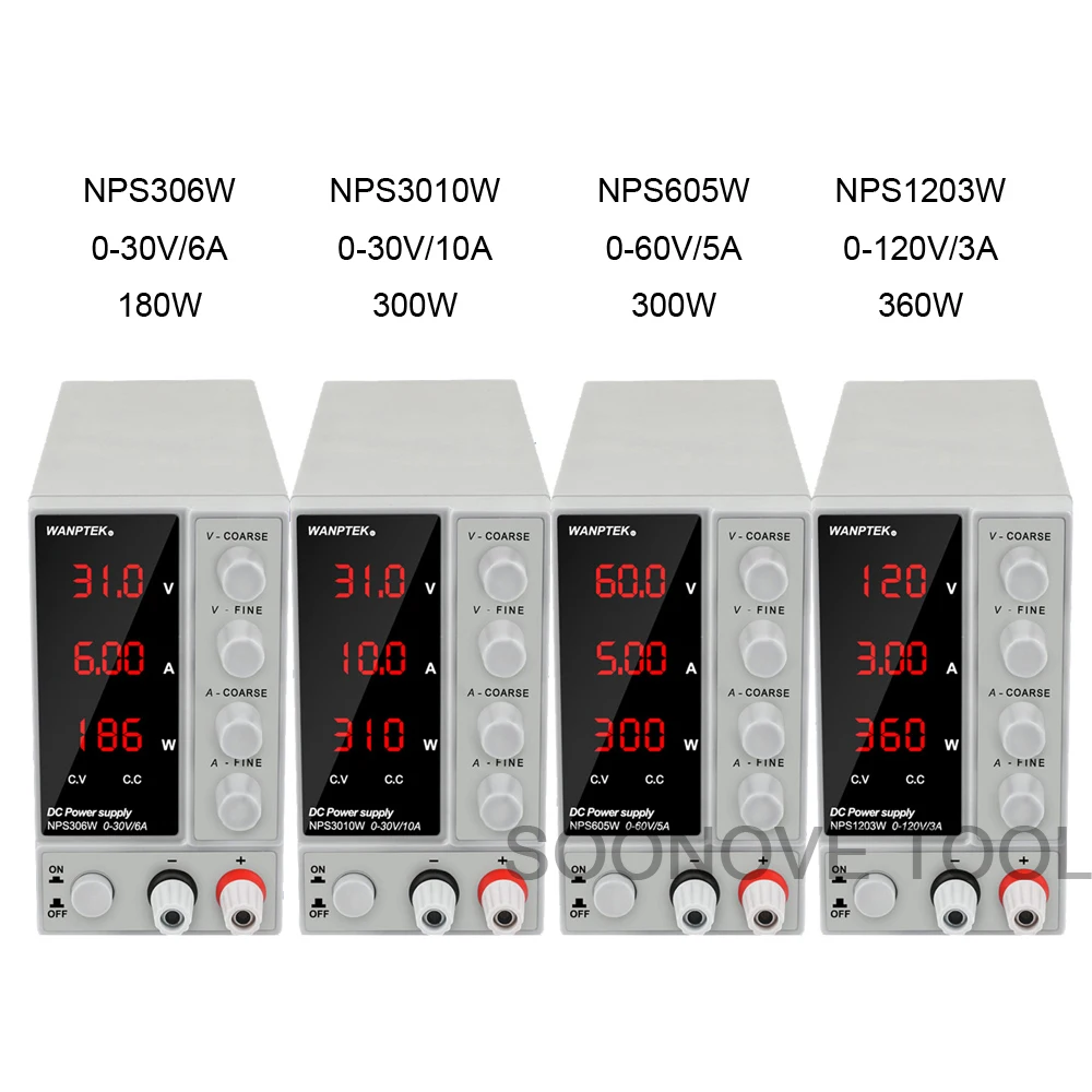 NPS306W/605 W/3010 W/1203 W Регулируемый импульсный источник питания постоянного тока, дисплей питания, лабораторный источник питания 0,1 V 0.01A 0,01 W