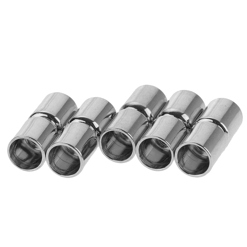 

5pcs Magnetic Clasp Cylinder Shape Jewelry Making Craft Glue-in Findings