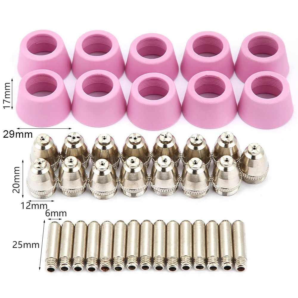 

40Pcs Air Plasma Consumable Cutter Nozzles Tip Torch Plastic Welding Nozzle For AG60/SG55 Torch