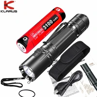 klarus xt2cr pro rechargeable tactical flashlight cree xhp35 hd 2100lm torch lighter with 18650 battery for campingself defense