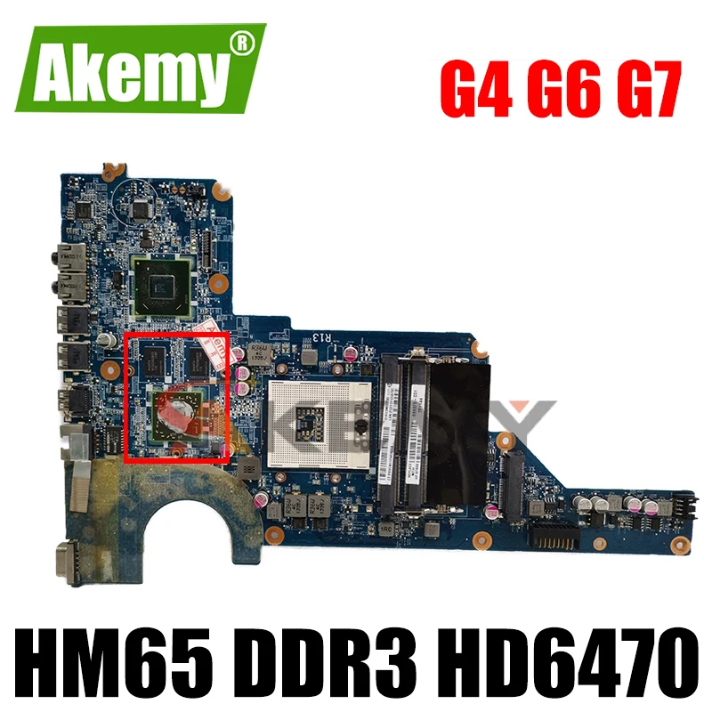 

636375-001 650199-001 DA0R13MB6E0 материнская плата для ноутбука HP Pavilion G4 G6 G7 материнская плата HM65 DDR3 HD6470 GPU для тестирования 100% работы