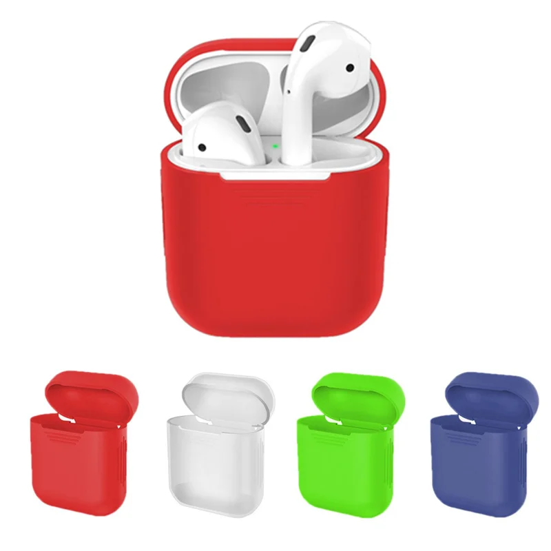 Мягкий силиконовый чехол наушники для Apple Airpods Bluetooth беспроводная Крышка