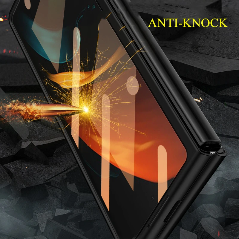 for samsung galaxy z fold 2 case matte hard plastic and front glass screen protector for samsung galaxy z fold2 5g free global shipping