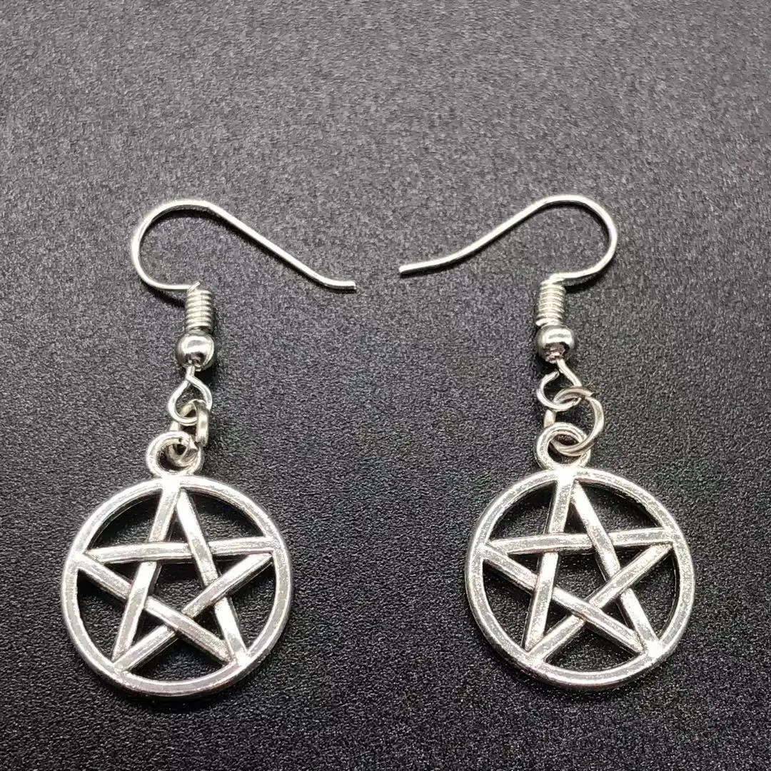 

2020 stainless steel women, five-pointed star, eternal tree, Tai Chi, feathers, earrings fashion jewelry gifts for friends