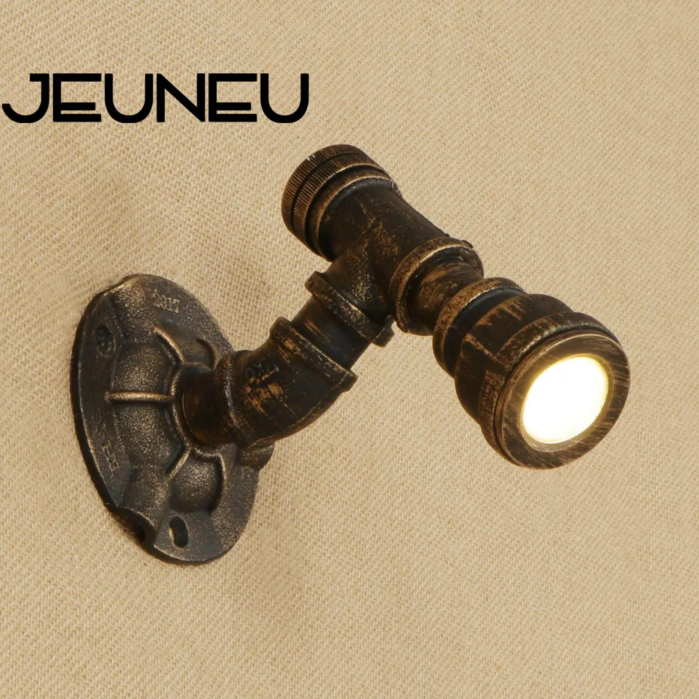 

Steam Punk Loft Industrial Retro Wall Lamps LED Iron Rust Water Pipe Sconce Wall Lights for Living Room Bedroom Restaurant Bar