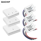 QIACHIP 433 МГц RF случайная палочка переключатель Панель C 110 В 220 В приемник для вентилясветильник открывателя ДВЕРИ DIY