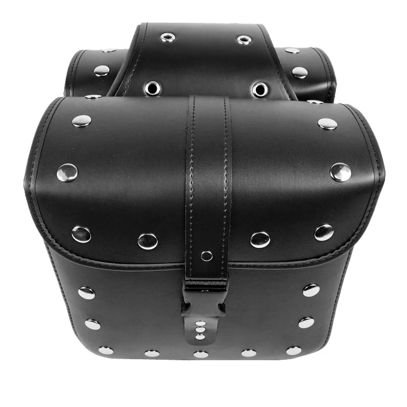 

Pair Universal Motorcycle Saddle Bags PU Leather Saddlebags for Honda Shadow Suzuki Boulevard Sportster