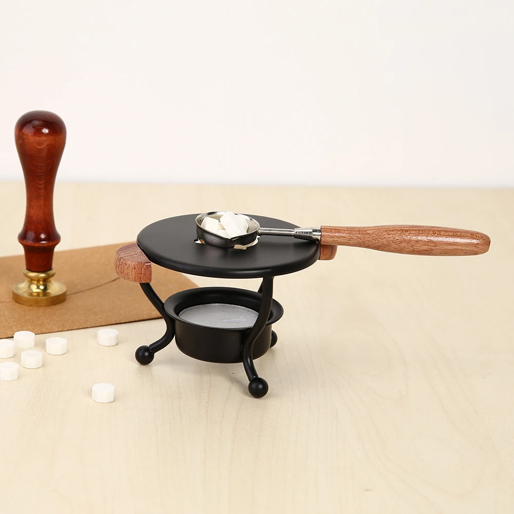Retro Wax Seal Melting Kit Furnace Tripod Fire Paint Pot Spoon Heating Decorative Stamp Craft Gifts | Дом и сад