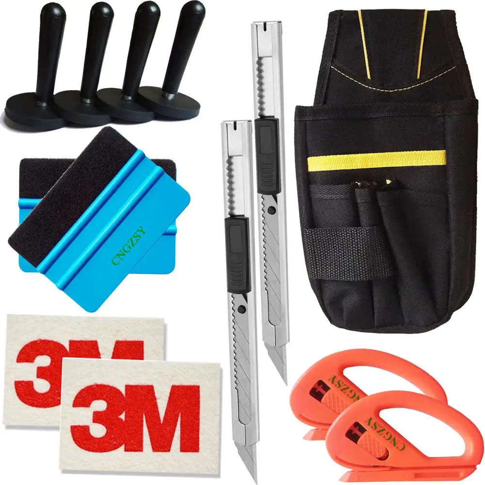 13 в 1 Тонировочная пленка для стекол Инструменты сумка резак виниловая обертка