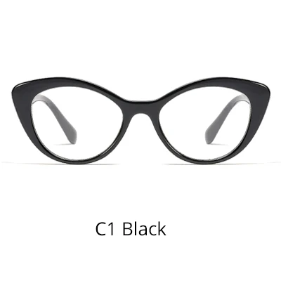 C1 Black Ralferty винтажные женские очки прозрачные оправы для очков красные очки кошачий глаз без диоптрий очки F95179 - Цвет оправы: C1 Black
