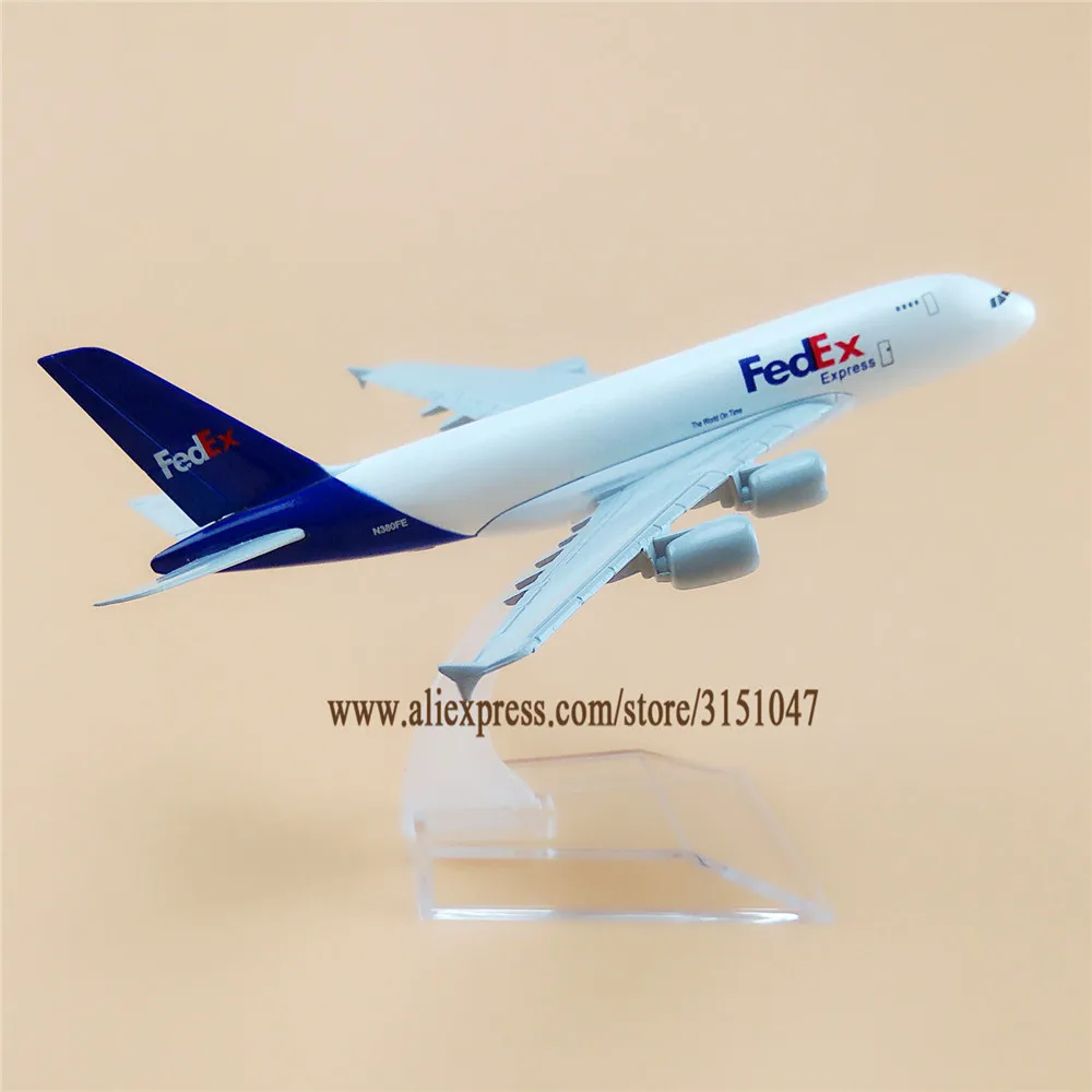 Воздушный FEDEX Экспресс A380 Аэробус 380 авиакомпаний модель самолета дыхательные