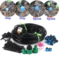 540m garden watering system kits micro irrigation system diy micro drip irrigation kits with blue adjustable drippers