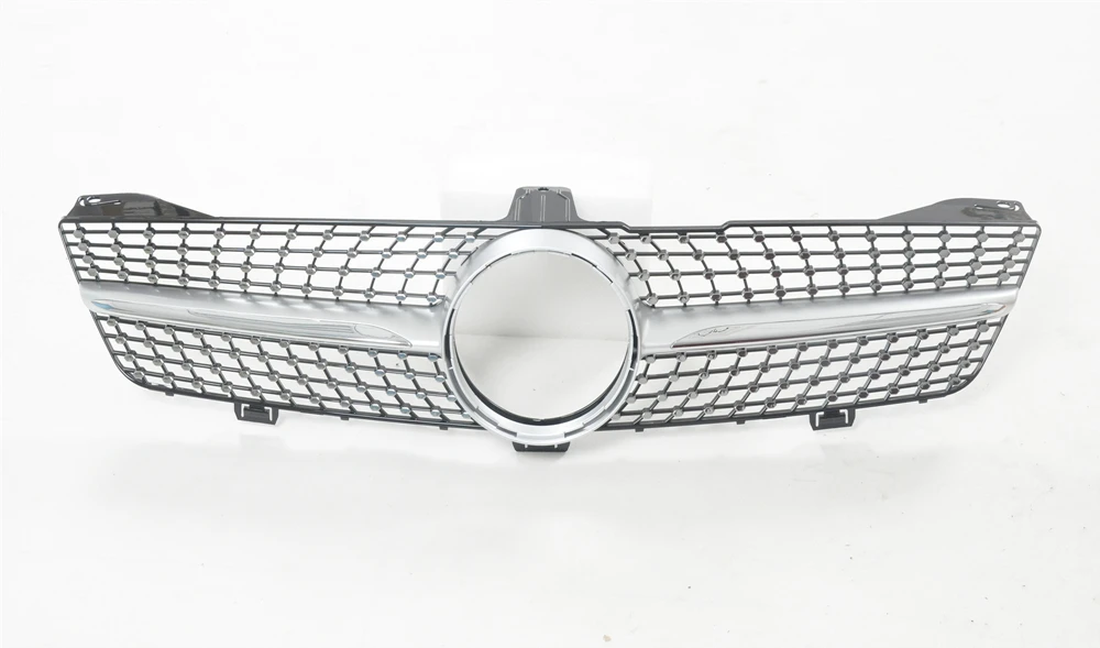 

Front Bumper Grille For Mercedes Benz W219 2008-2010 CLS350 CLS500 Silver Diamond Style Car Exterior Replacement Upper Grill