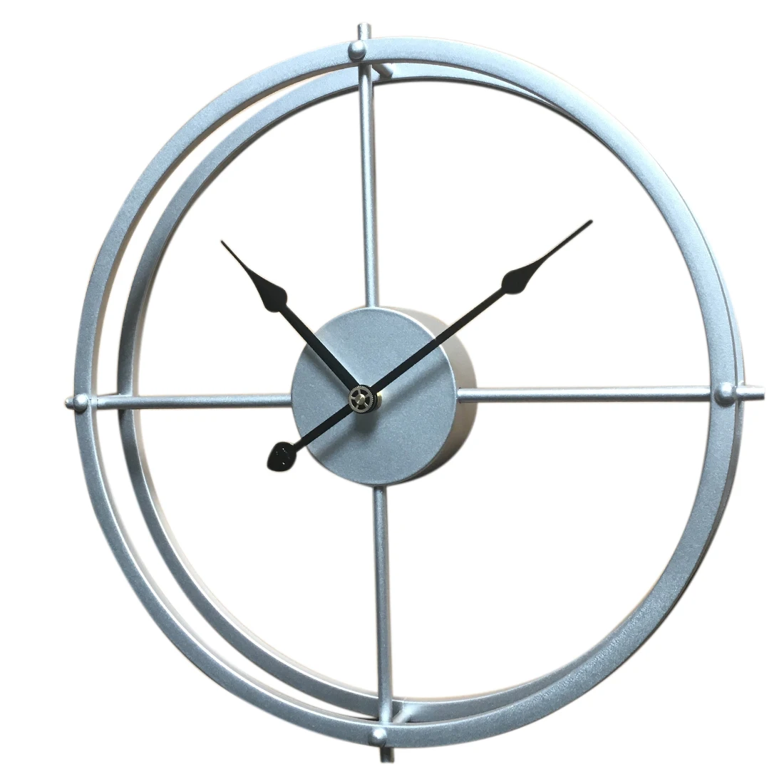 Простые бесшумные железные настенные часы 60 см в стиле ретро для домашнего