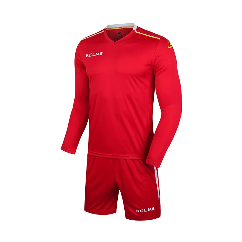 Мужская футбольная форма KELME тренировочный костюм из Джерси с длинным рукавом