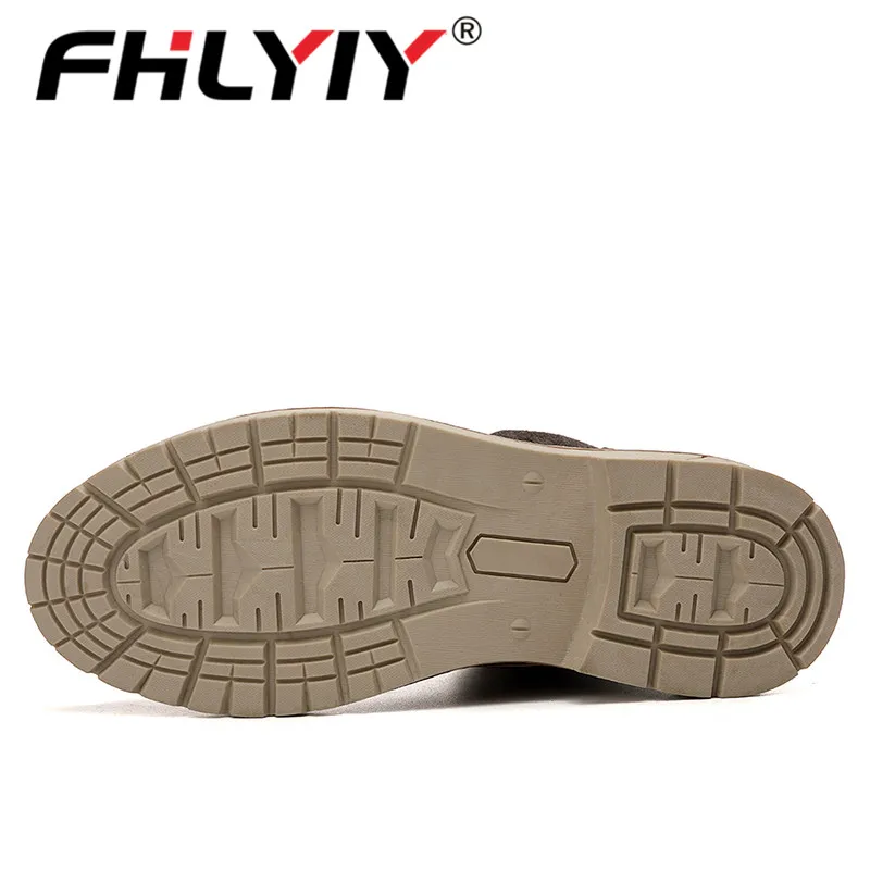 Fhlyiy/Новинка; зимние теплые мужские ботинки на меху; кожаные ботильоны; водонепроницаемые зимние ботинки; уличная удобная мужская зимняя обувь