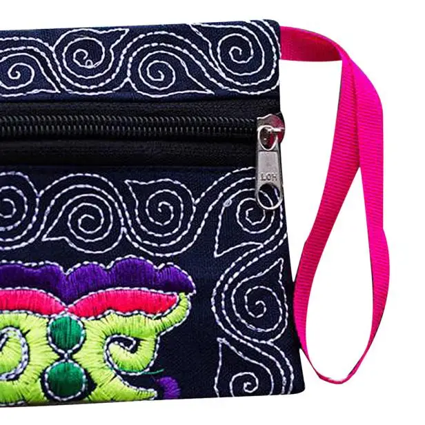 Национальный Кошелек для монет Женский этнический клатч ручной работы с