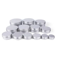 50pcs 5g 8g 12g 15g 30g 50g 100g 250g aluminum jars empty cosmetic makeup cream lip balm gloss metal tin containers pot can