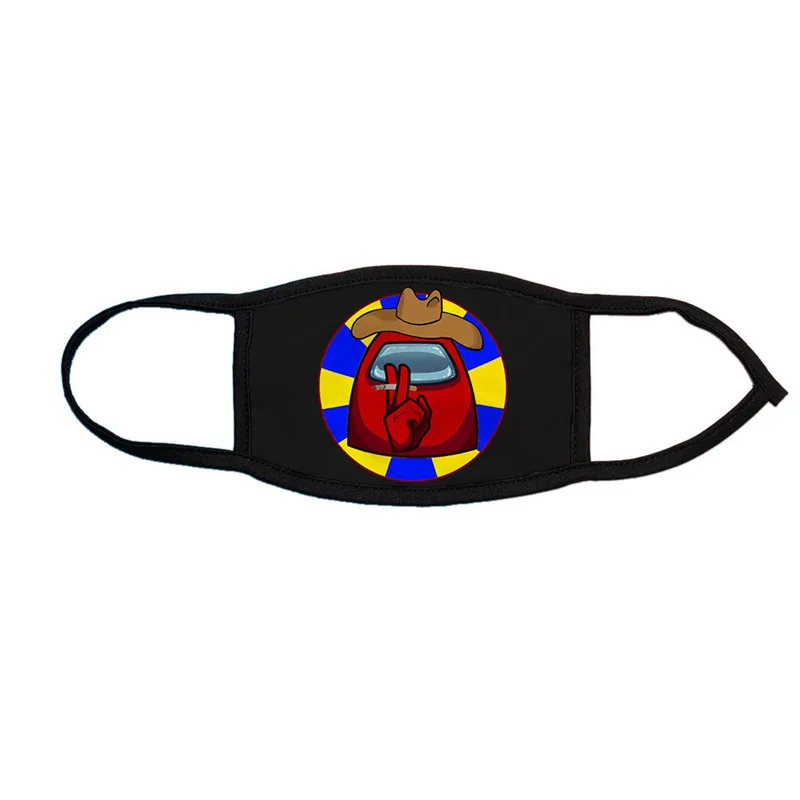 

Among Us Face Mask 3D Ice Silk Reusable Washable Dust Mask Digital Printing Protective Mouth Cover 10pcs/lot