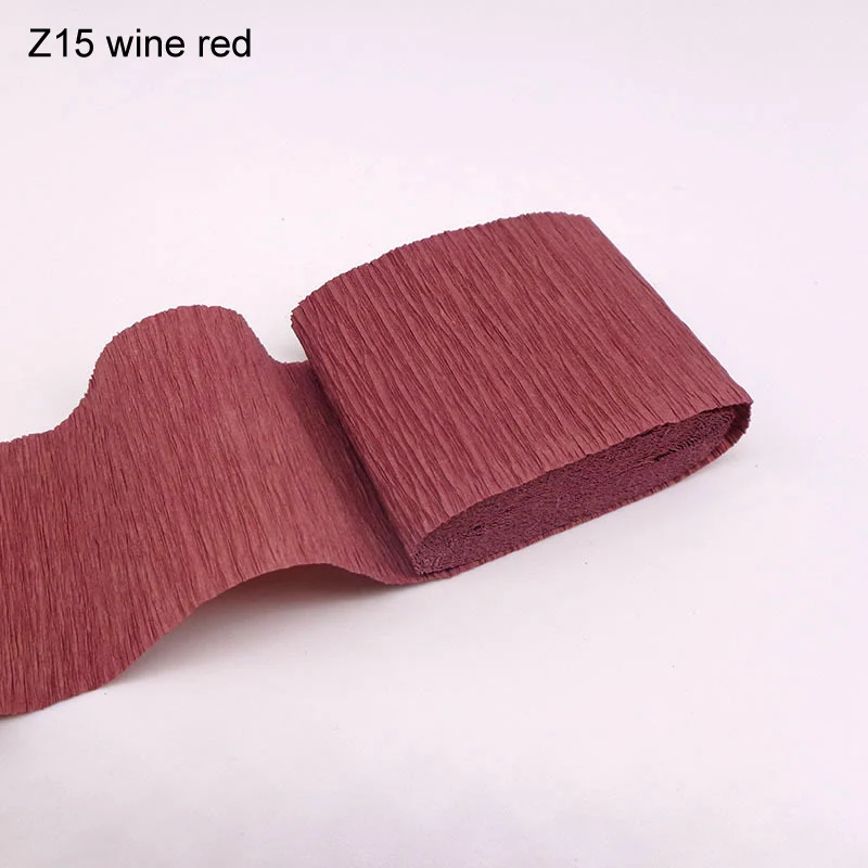 Z15 wine red Декорации 5 см x 250 см баннеры конфетти растяжки DIY Бумажная гирлянда крепированная бумага Свадьба День Рождения Вечеринка фотографии фоны - Цвет: Z15 wine red