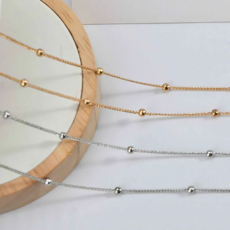 Медные позолоченные бусины 14K цепочка ручной работы сделай сам аксессуары для