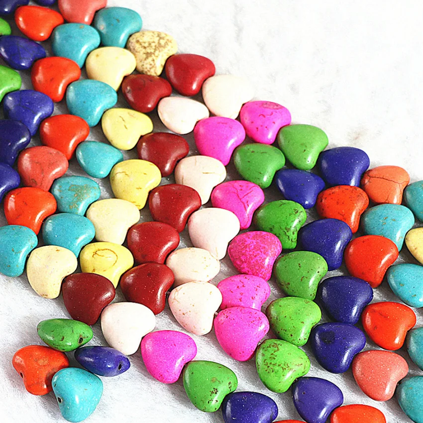 

7 style multicolor synthetic calaite stone coin barrel cube heart star abacus loose beads jewelry findings 15inch B293