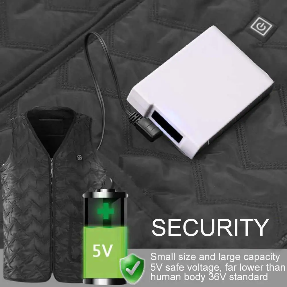 Зимний жилет с электрическим подогревом, USB Перезаряжаемый, с регулируемой температурой, электрическая теплая одежда для мужчин и женщин, моющийся, идеальный подарок