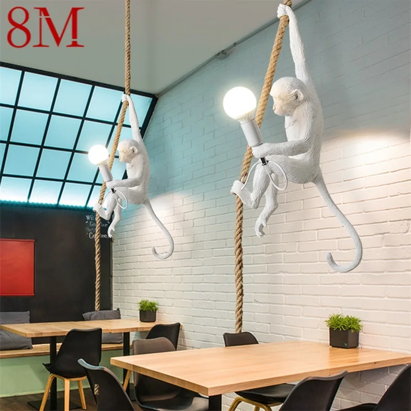 

8M Pendant Lights Contemporary Creative Novel Monkey Shape Decorative For Home Dinning Room