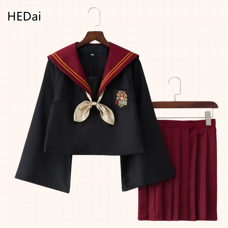 

HEDai Japanese JK Uniform Potter Anime Peripheral Cosplay Clothes Dress Cute Female High School Student Harry Uniform