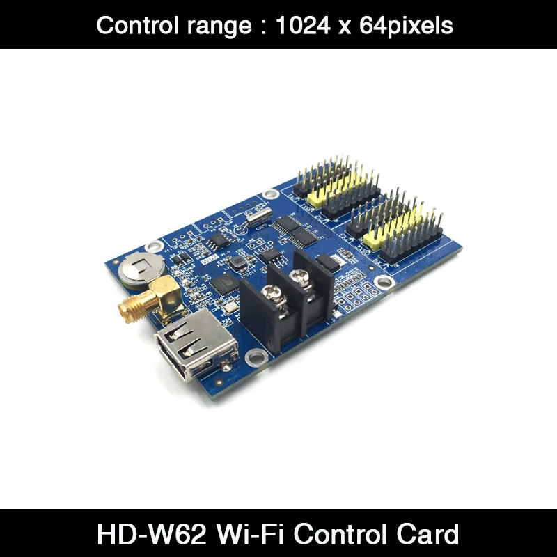 HD-W62 Huidu одинарными и двойными Цвет 1024*64 Пиксели USB + WI-FI P10 P16 светодиодный Дисплей