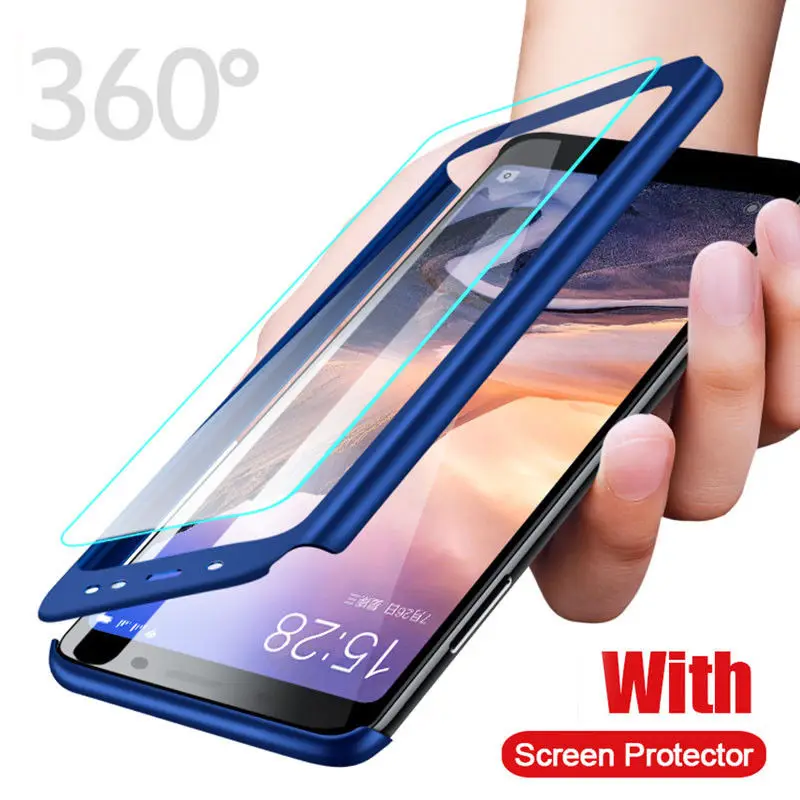 Blue Роскошные 360 Полный чехол для телефона для Galaxy Note 10 9 8 A70 A60 A50 A40 A30 A7 A9 M10 20 30 противоударный чехол S10 S10e 9 8 Fundas Capa - Цвет: Blue