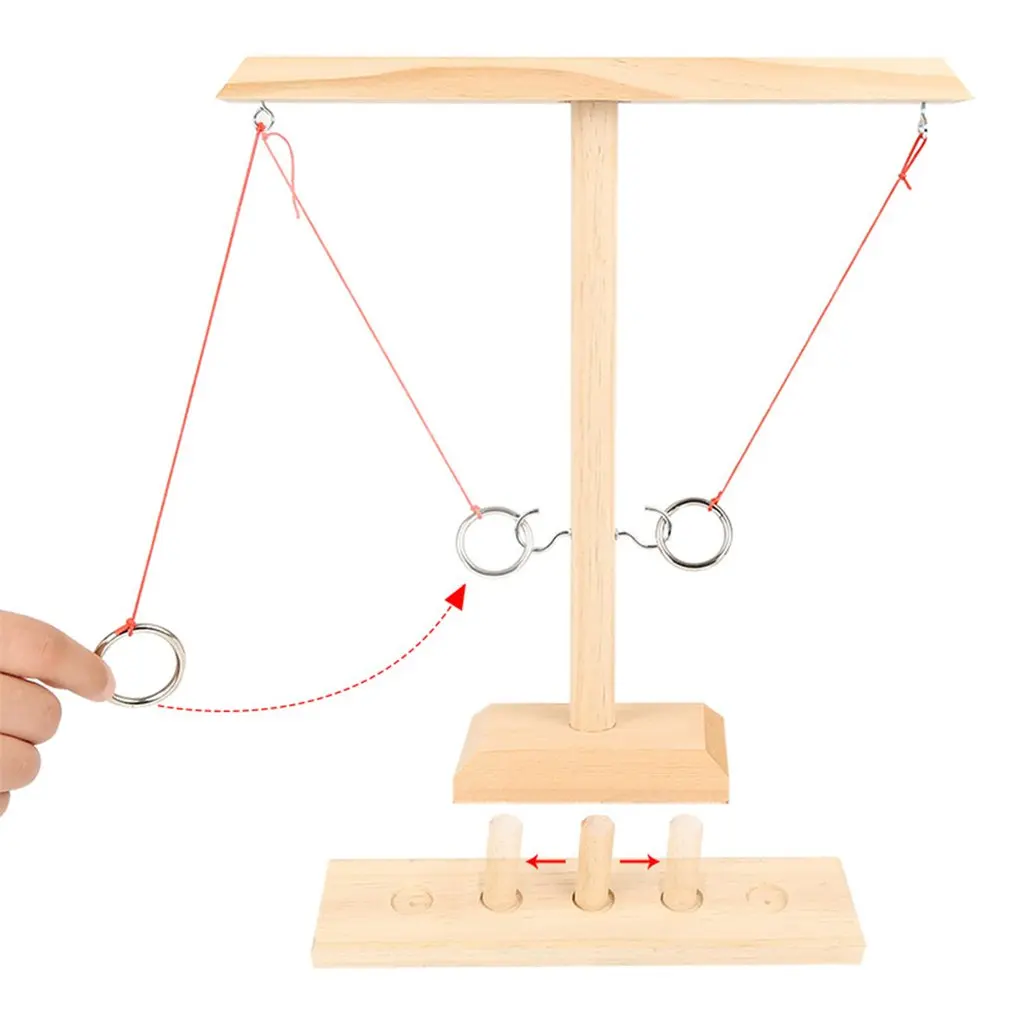 

Ring Toss Games For Kid Adult Handheld Board Games Outdoor Indoor Handmade Wooden Ring Toss Hooks Fast-paced Interactive Game