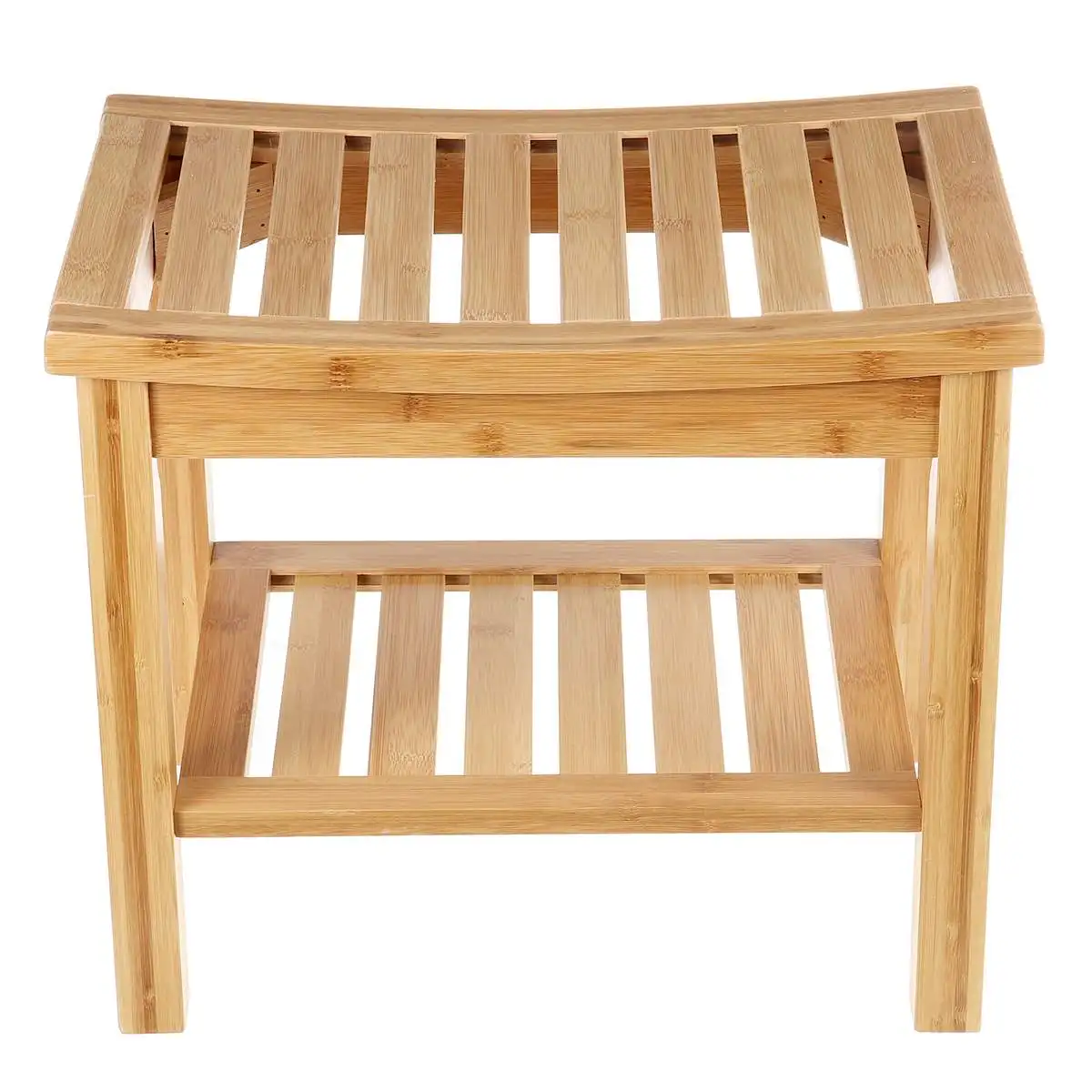 

Non-Slip Bamboo Chair Shower Stool Shoe Bench Bathroom Bench Spa Sauna Chair Shelf for Home Bath Shower 40x28x35cm
