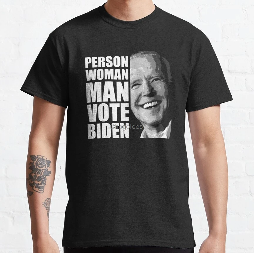 Для мужчин футболка человек обувь для и женщин Голоса biden футболки|Мужские